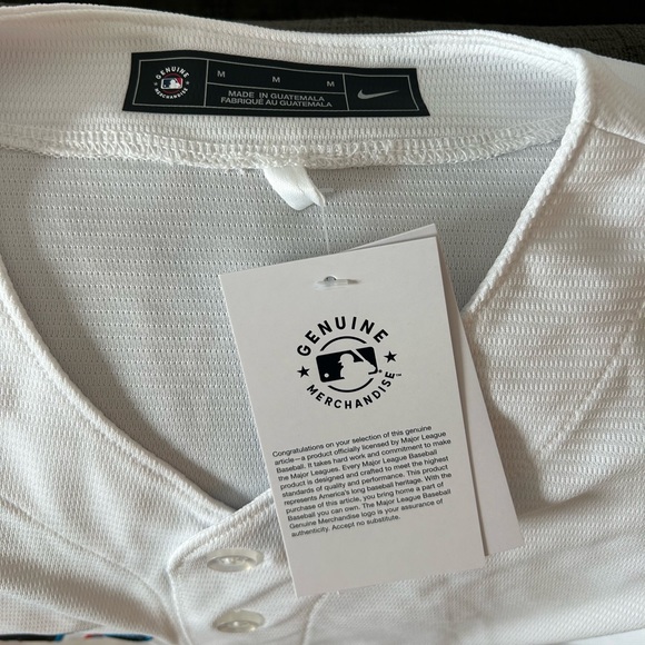 Nike Miami Marlins 2020 Baseball MLB White Jersey Men’s Size: M - Picture 3 of 6